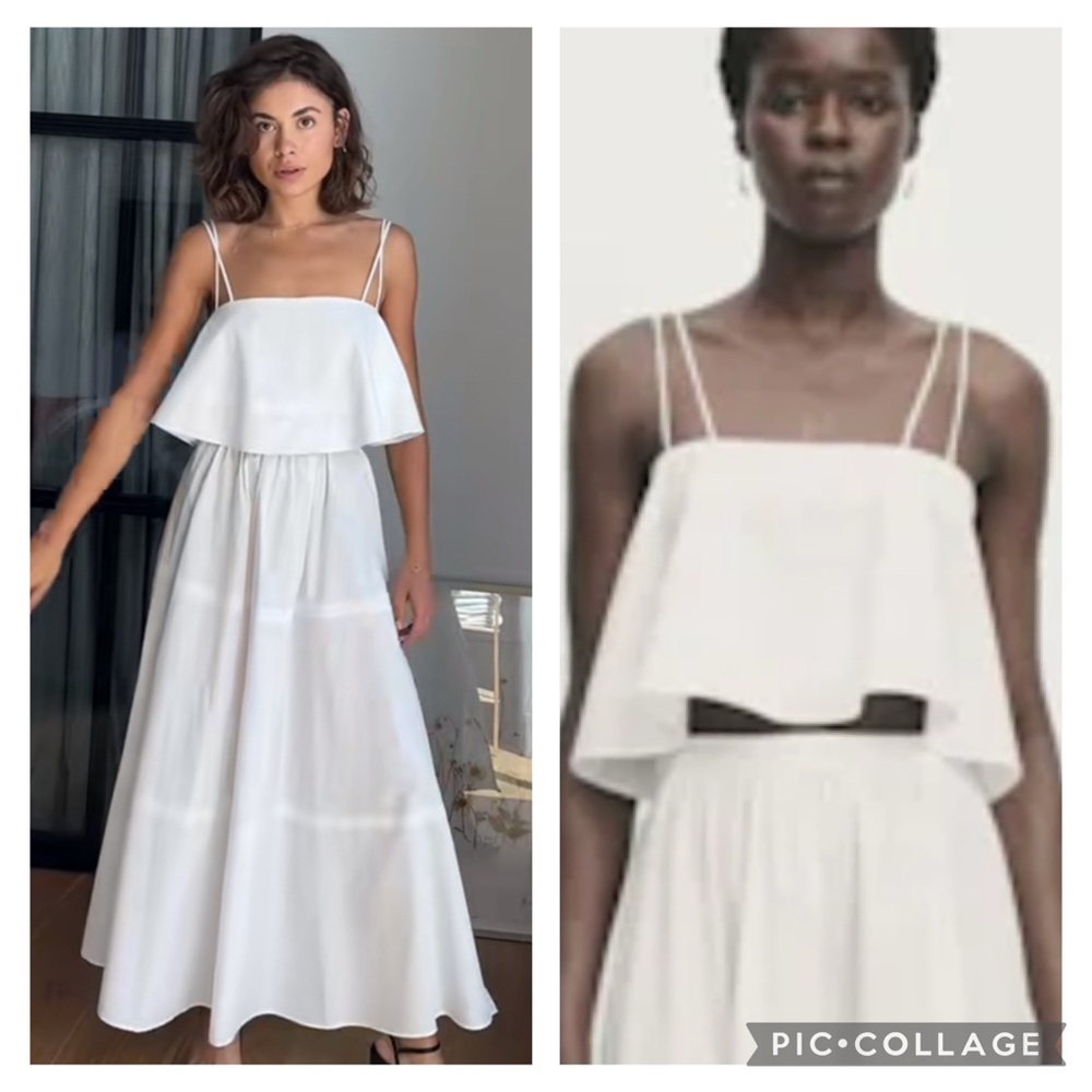 Massimo Dutti NWT white poplin top 9404/952
